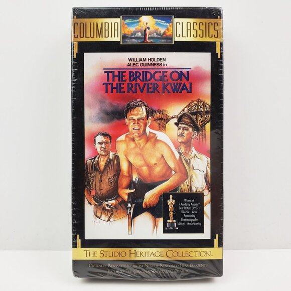 Bridge On River Kwai VHS Movie 1985 World War 2 WWII Holden Guinness Sealed - Picture 1 of 9